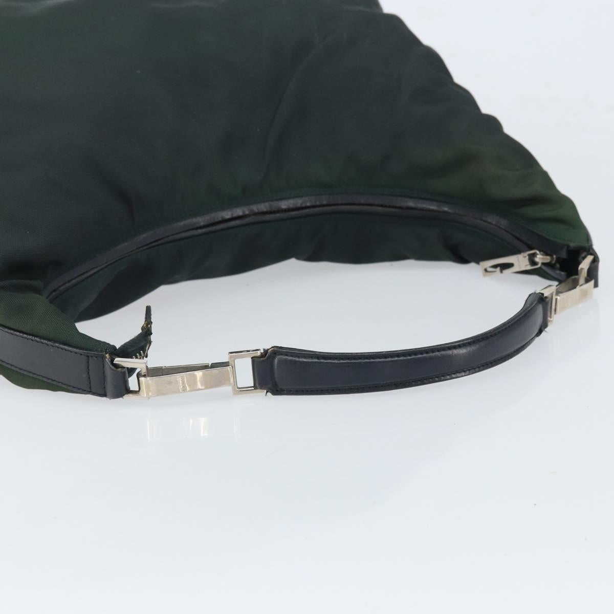GUCCI Shoulder Bag Nylon Green Silver 001 1955 3444 Auth bs32572