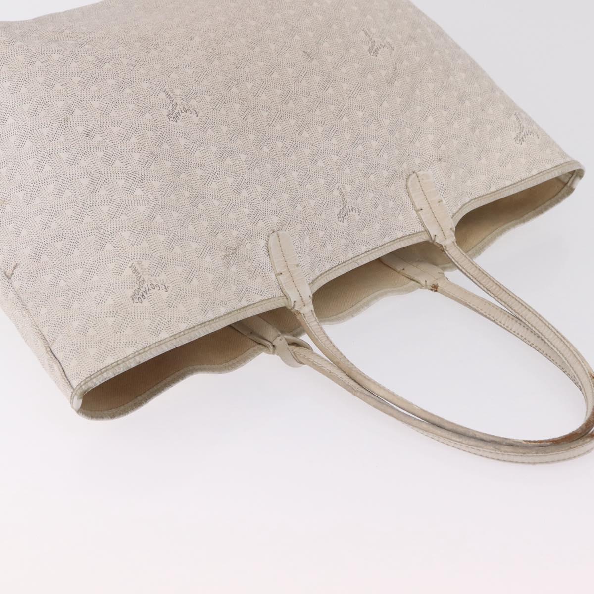 GOYARD Saint Louis PM Tote Bag PVC White Auth bs32573
