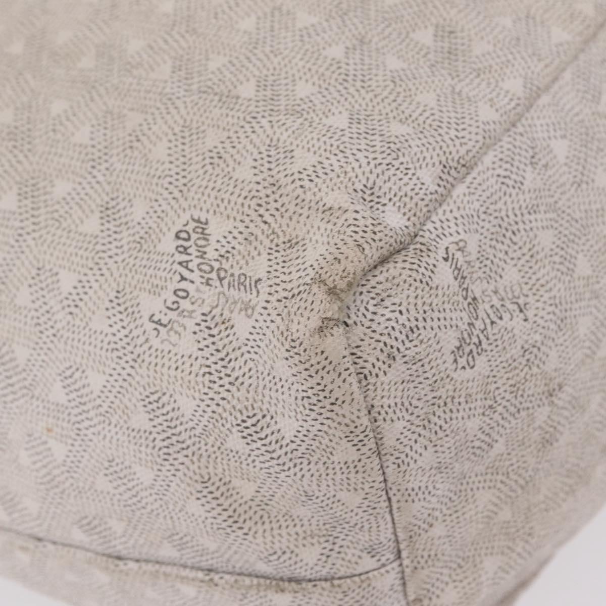GOYARD Saint Louis PM Tote Bag PVC White Auth bs32573