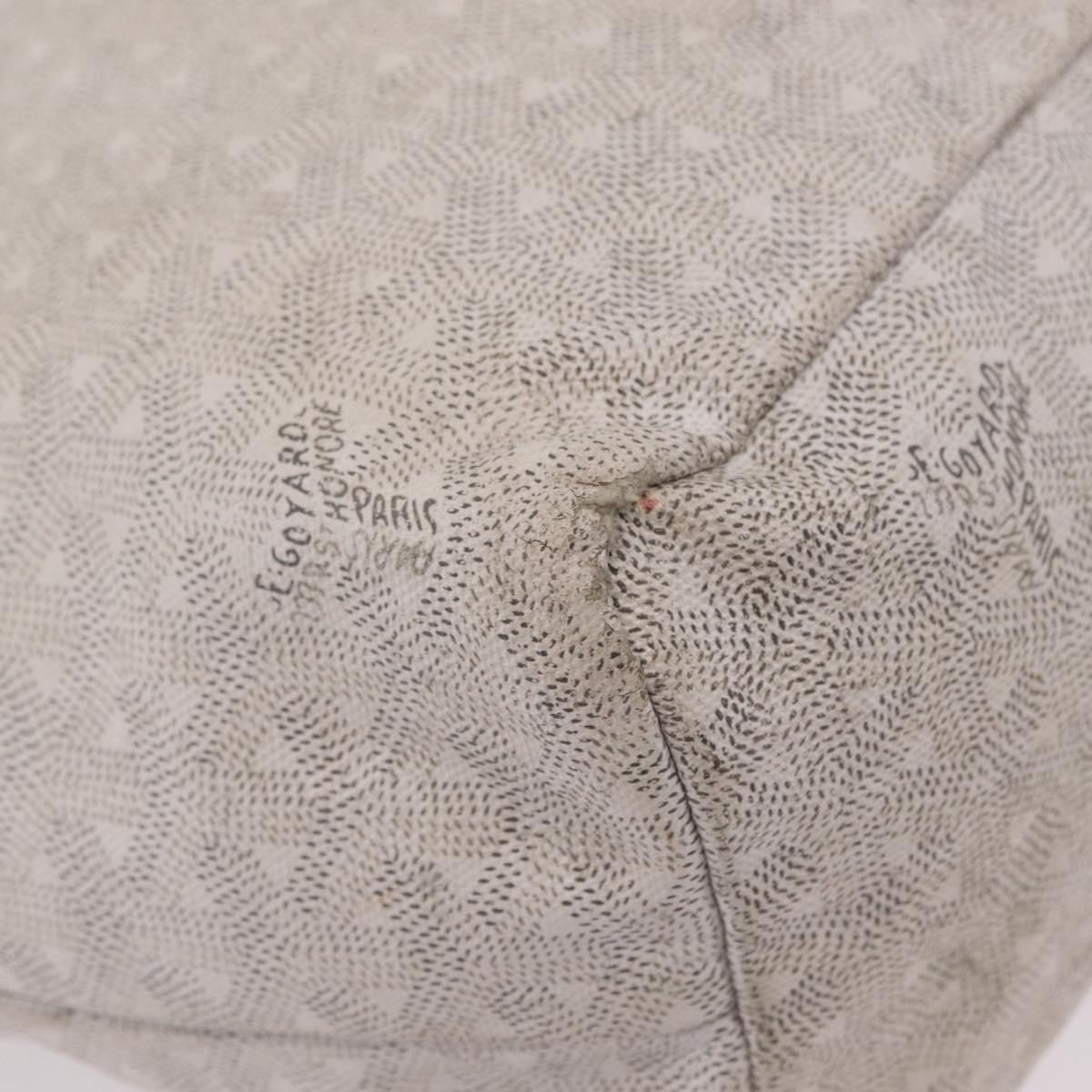 GOYARD Saint Louis PM Tote Bag PVC White Auth bs32573