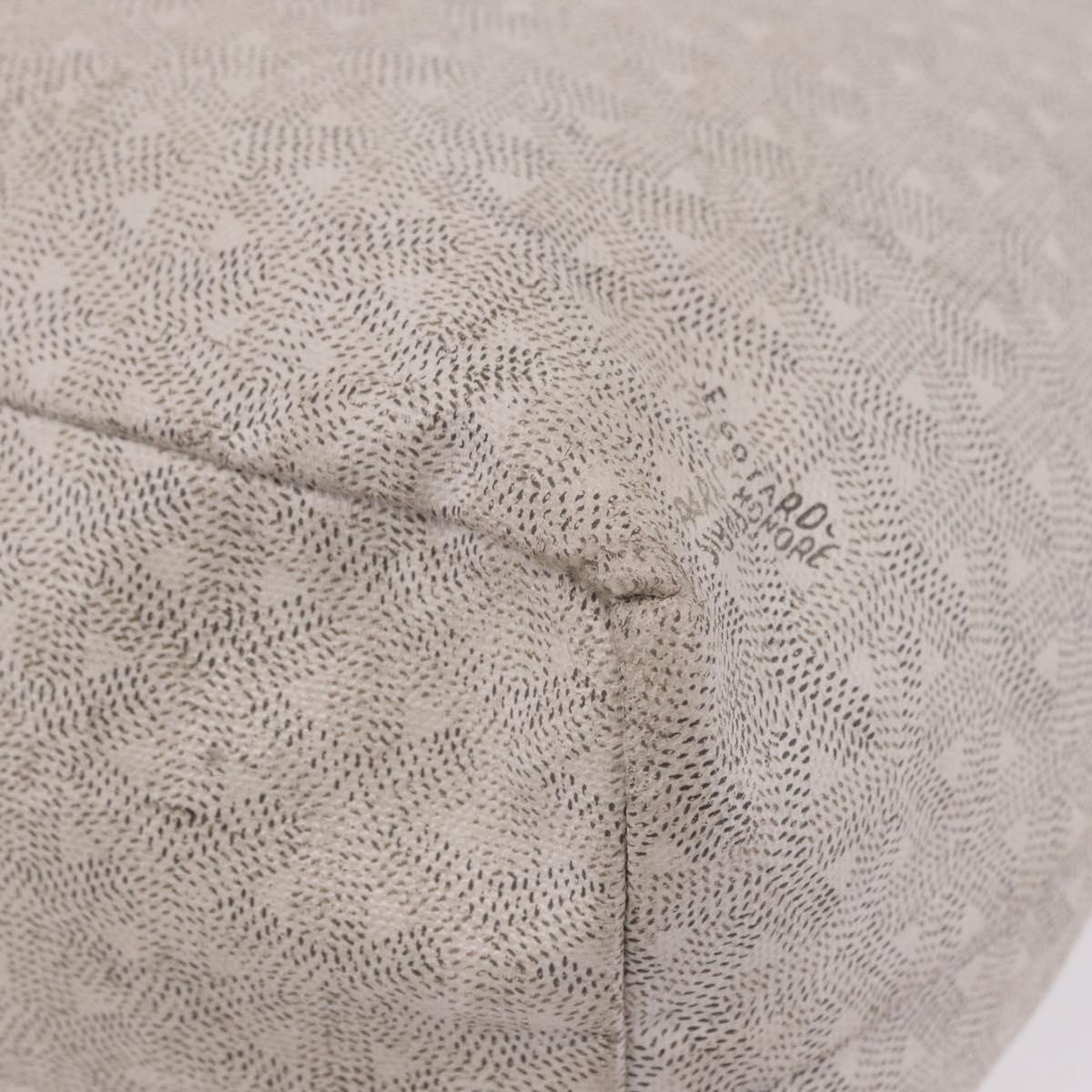 GOYARD Saint Louis PM Tote Bag PVC White Auth bs32573