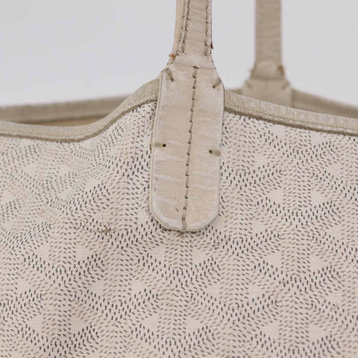 GOYARD Saint Louis PM Tote Bag PVC White Auth bs32573