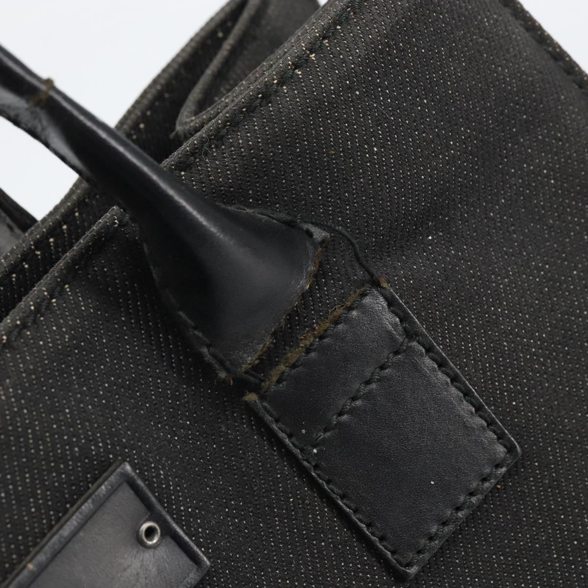 GUCCI Tote Bag Canvas Black 91249 Auth bs32575