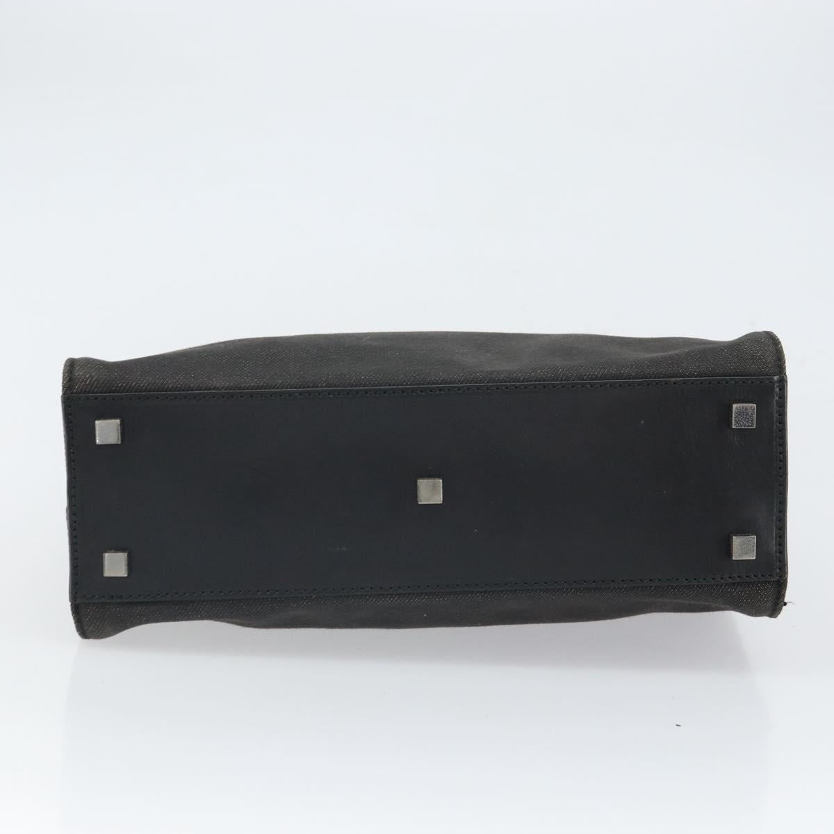 GUCCI Tote Bag Canvas Black 91249 Auth bs32575