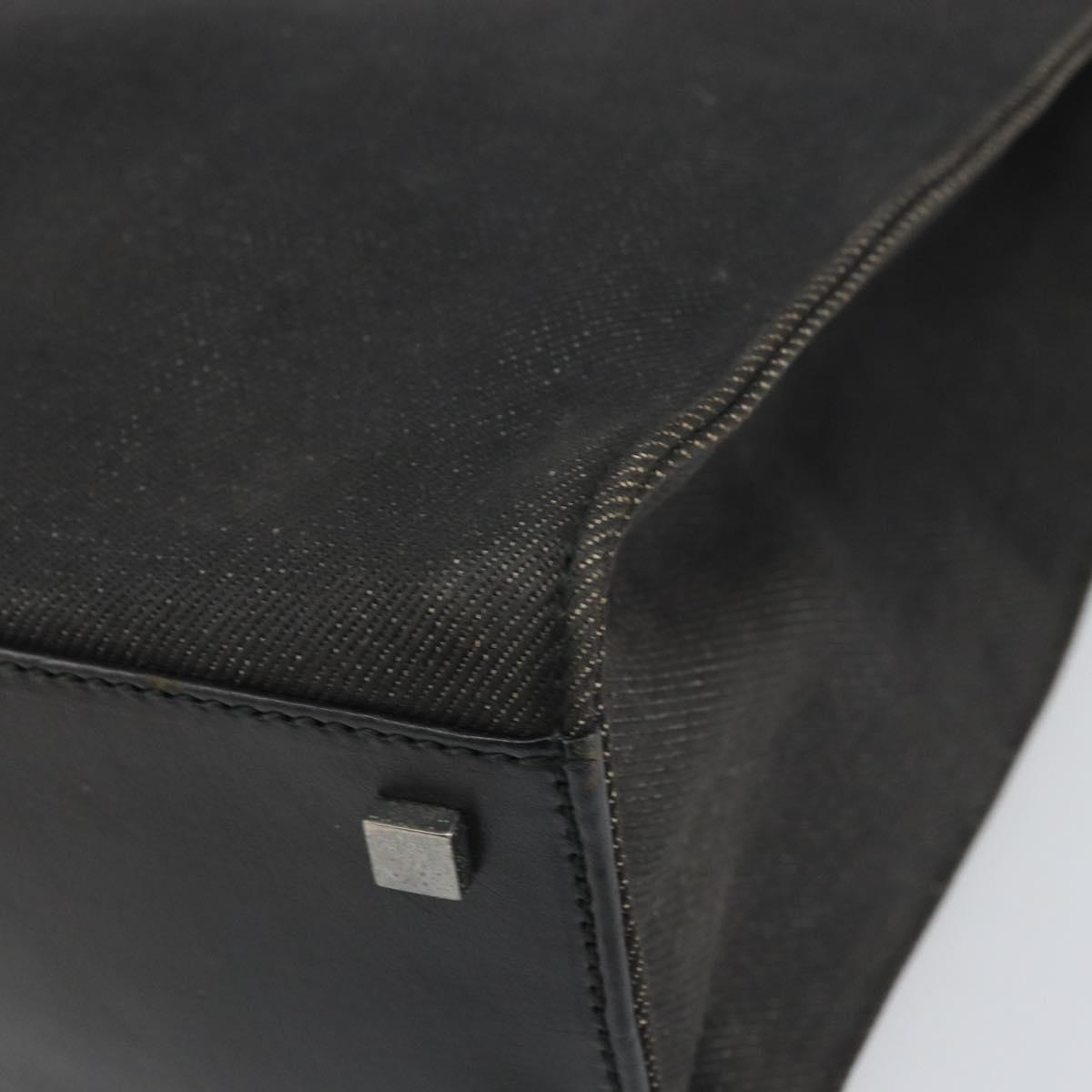 GUCCI Tote Bag Canvas Black 91249 Auth bs32575