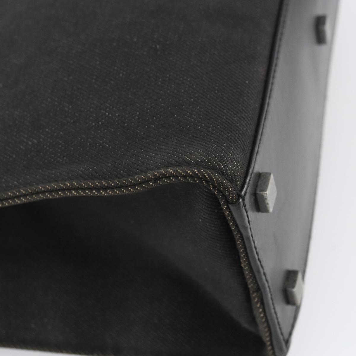 GUCCI Tote Bag Canvas Black 91249 Auth bs32575