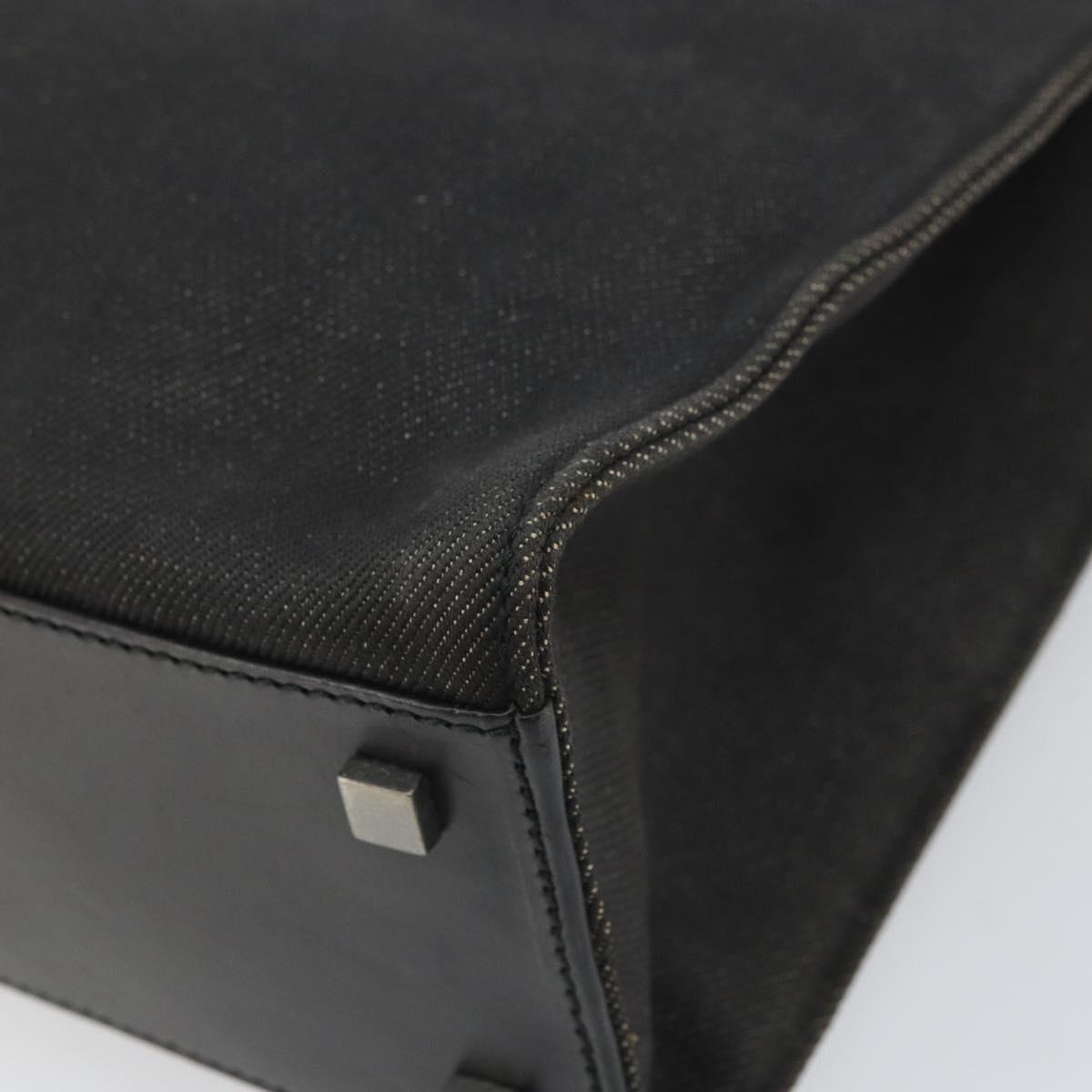 GUCCI Tote Bag Canvas Black 91249 Auth bs32575