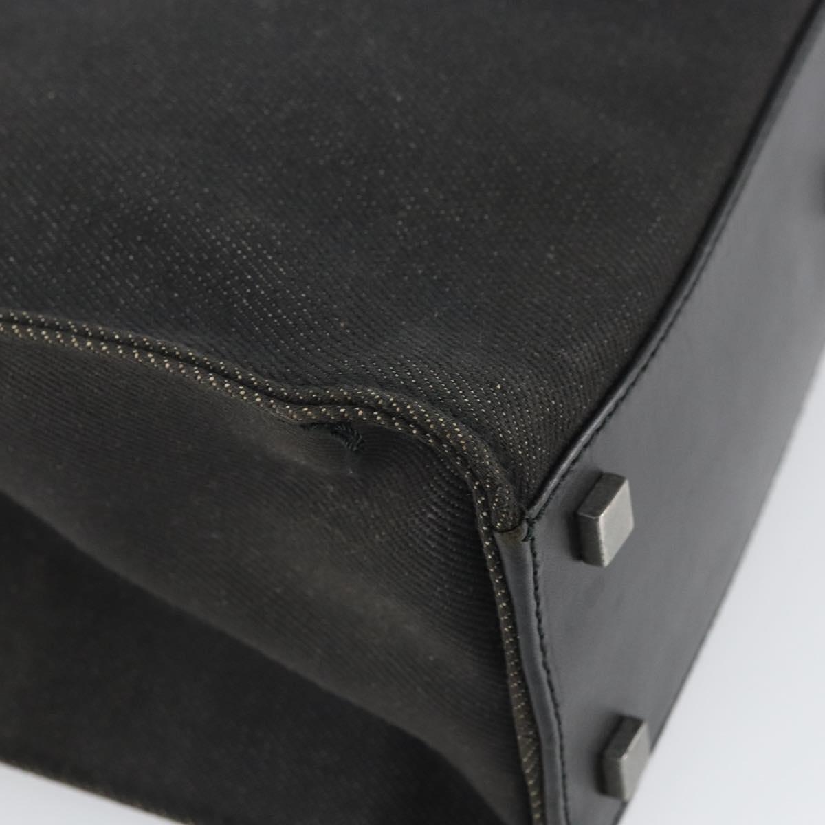 GUCCI Tote Bag Canvas Black 91249 Auth bs32575