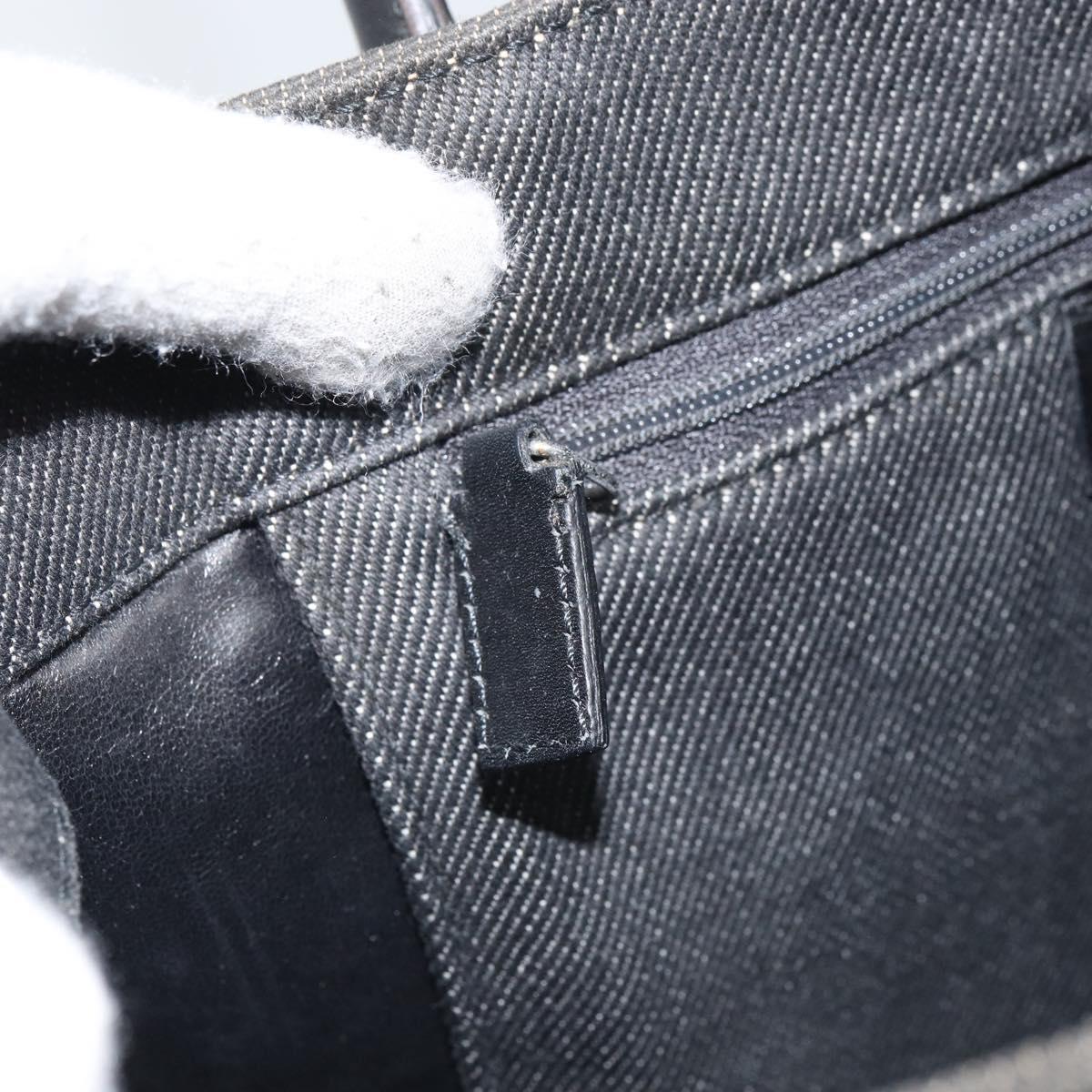 GUCCI Tote Bag Canvas Black 91249 Auth bs32575