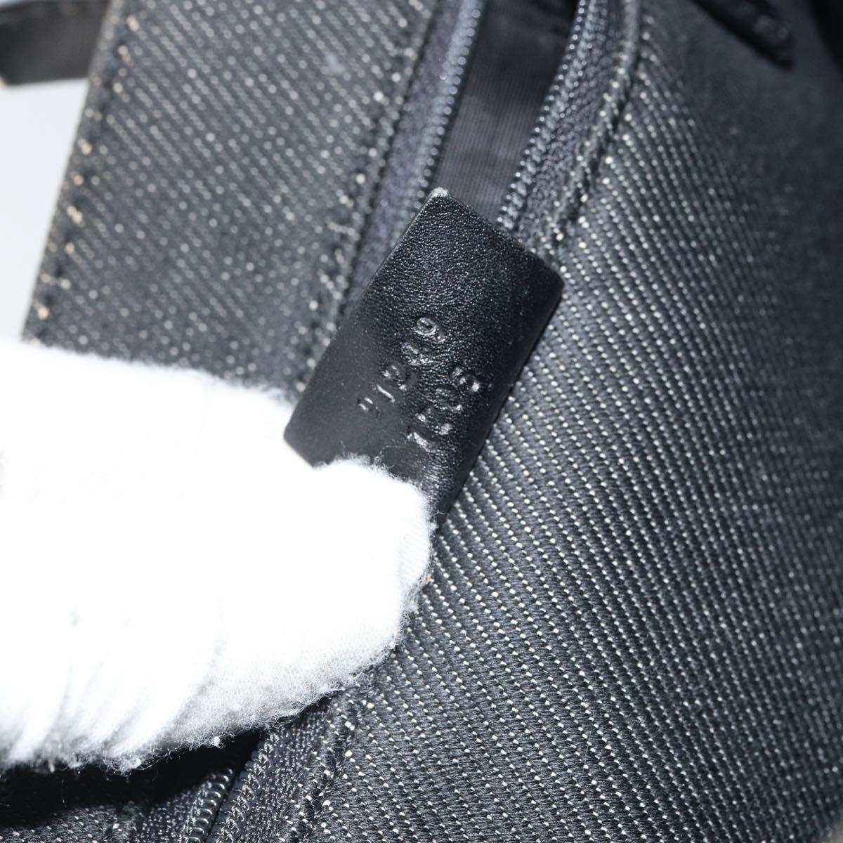 GUCCI Tote Bag Canvas Black 91249 Auth bs32575