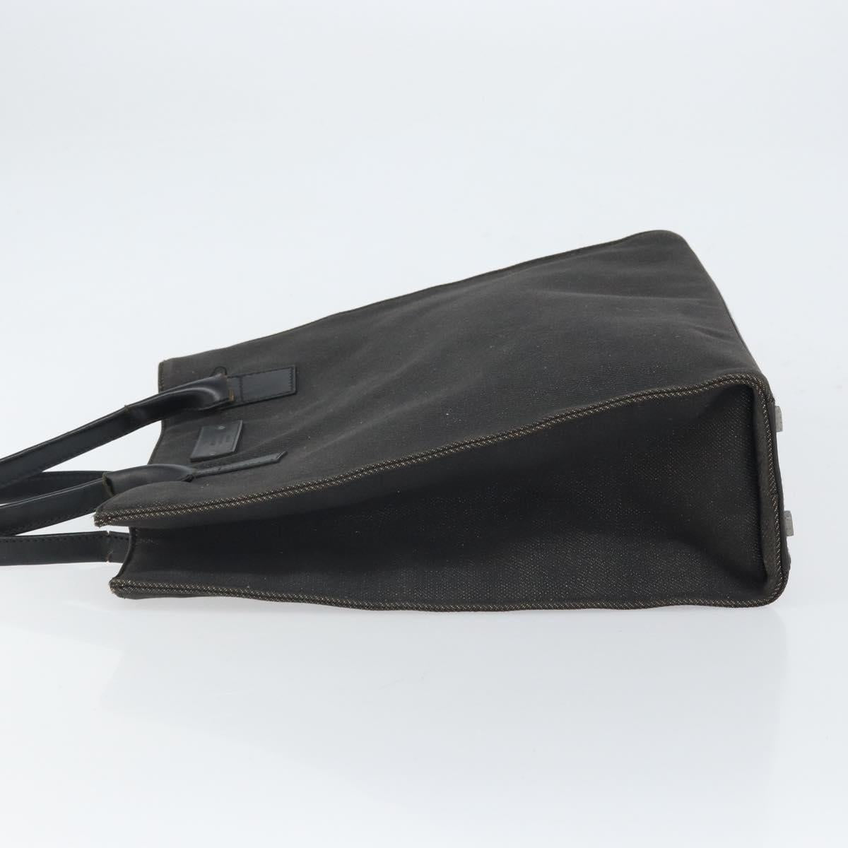 GUCCI Tote Bag Canvas Black 91249 Auth bs32575