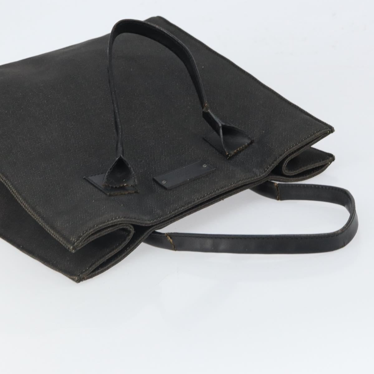 GUCCI Tote Bag Canvas Black 91249 Auth bs32575