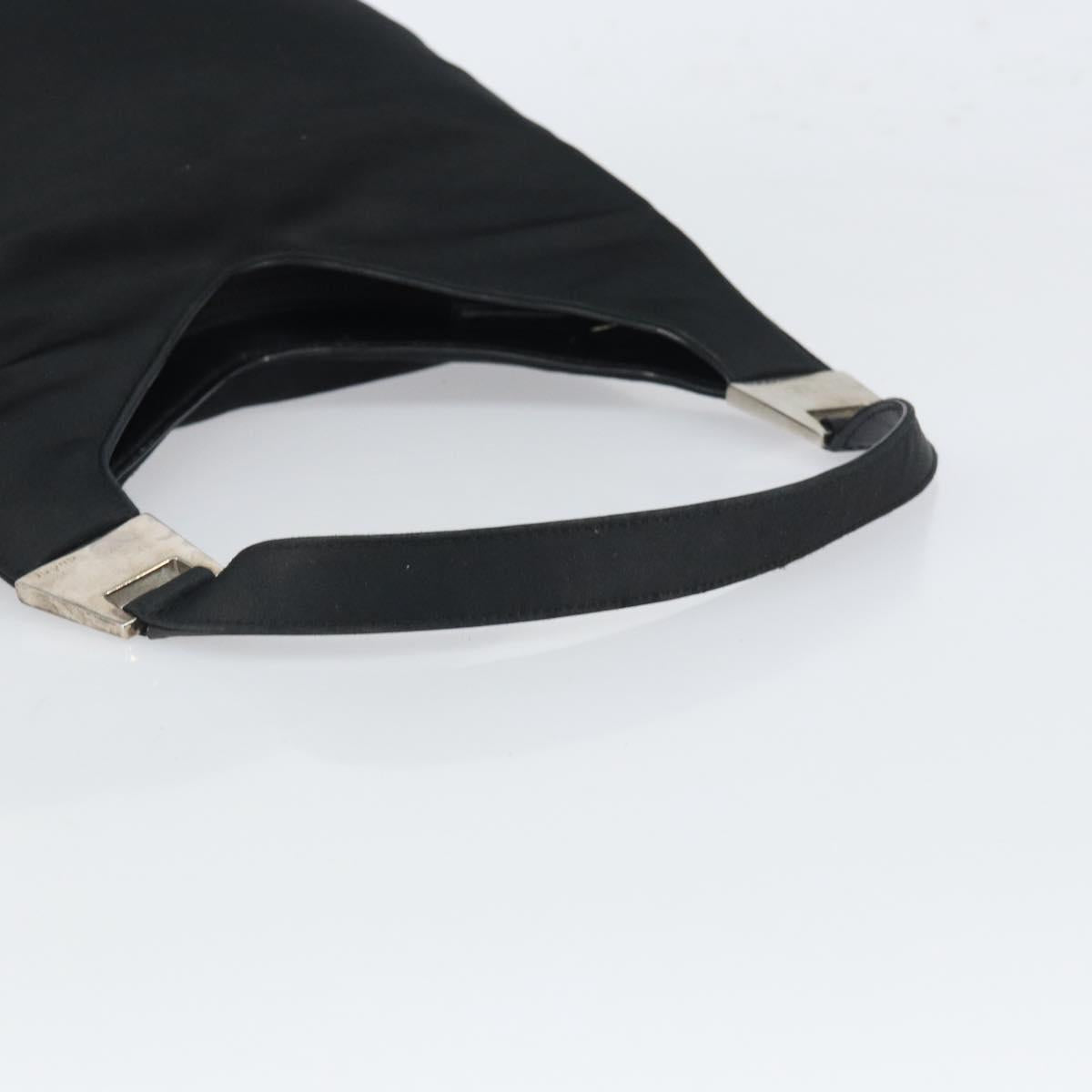 GUCCI Shoulder Bag Nylon Black Silver 001 3010 Auth bs32577