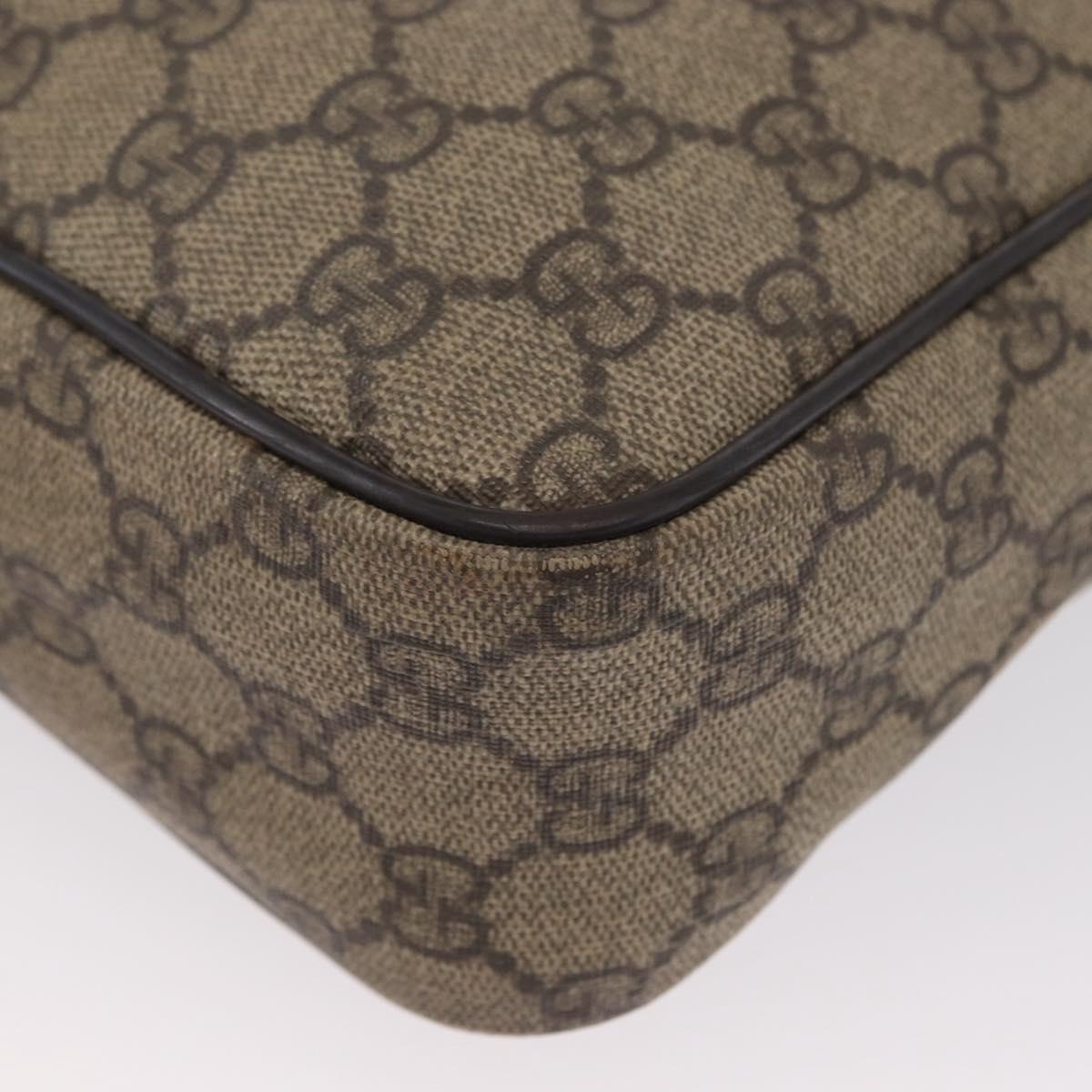 GUCCI GG Supreme Shoulder Bag PVC Beige Gold 233268 Auth bs32580