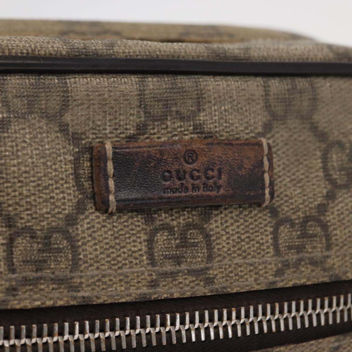 GUCCI GG Supreme Shoulder Bag PVC Beige Gold 233268 Auth bs32580