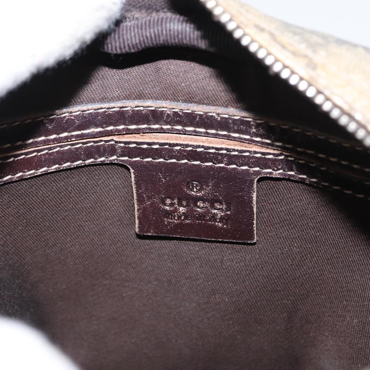 GUCCI GG Supreme Shoulder Bag PVC Beige Gold 233268 Auth bs32580