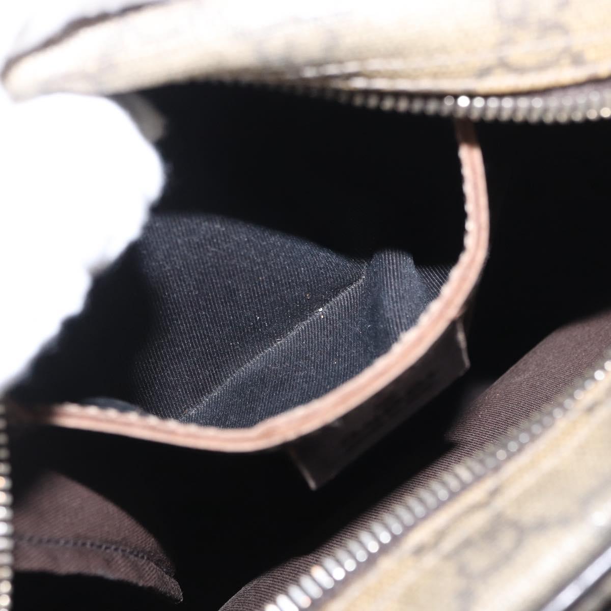 GUCCI GG Supreme Shoulder Bag PVC Beige Gold 233268 Auth bs32580