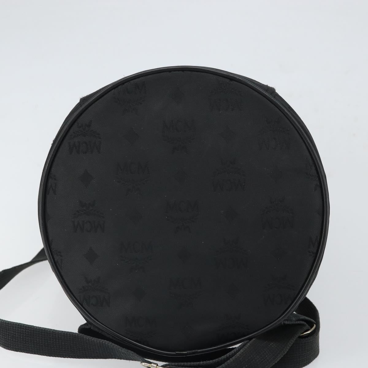 MCM Vicetos Backpack Nylon Black Gold Auth bs32585