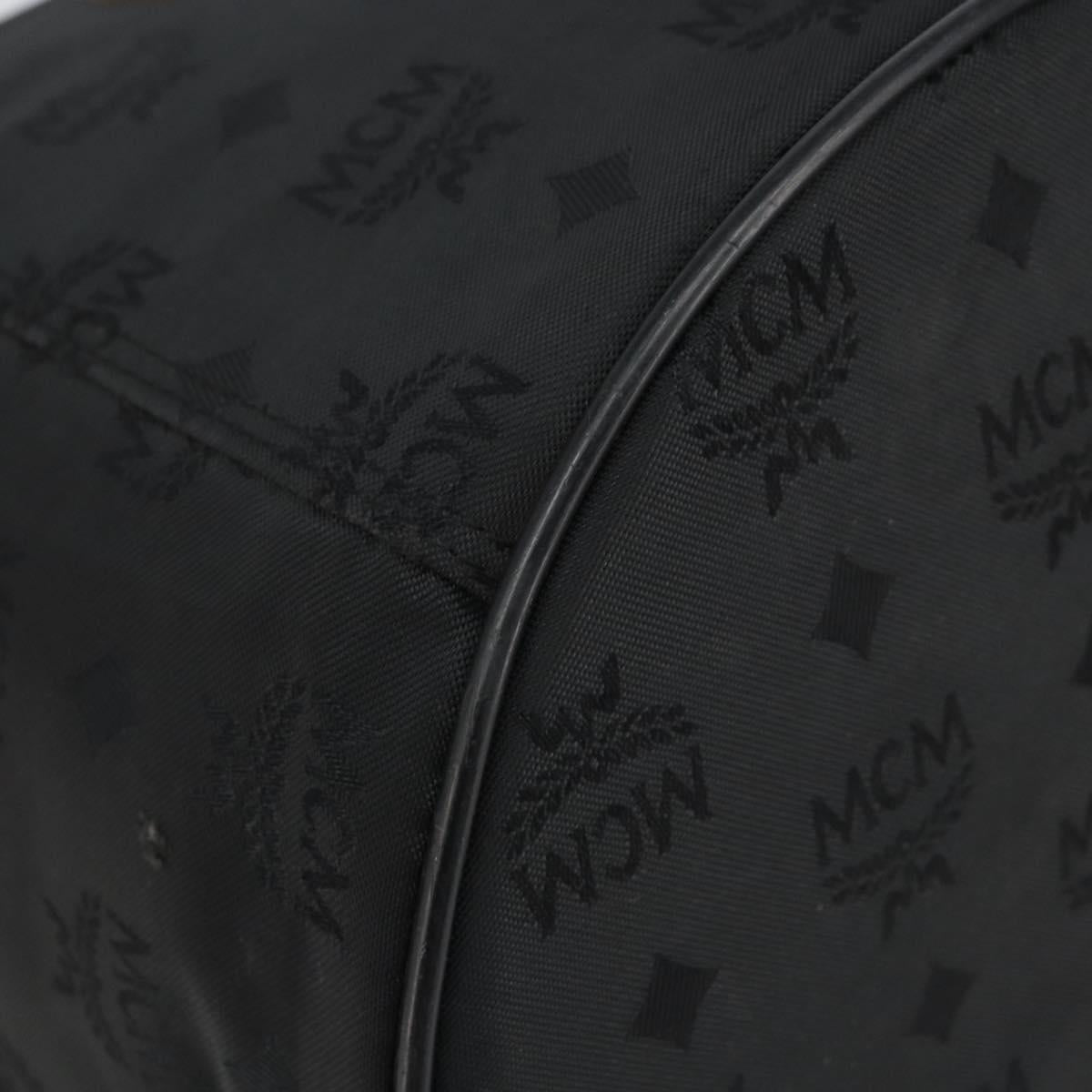 MCM Vicetos Backpack Nylon Black Gold Auth bs32585