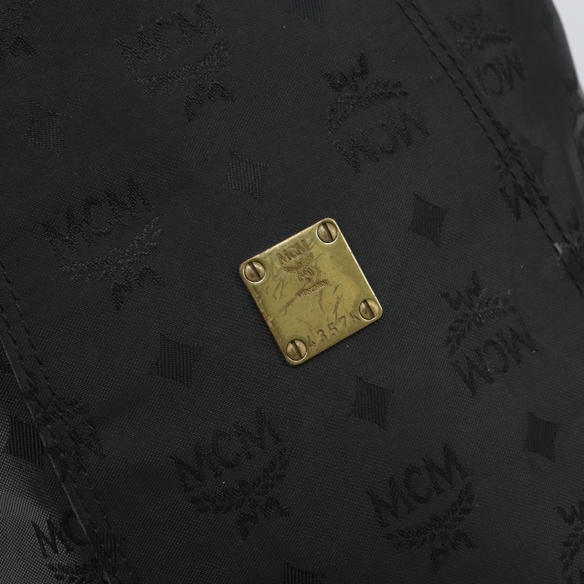 MCM Vicetos Backpack Nylon Black Gold Auth bs32585