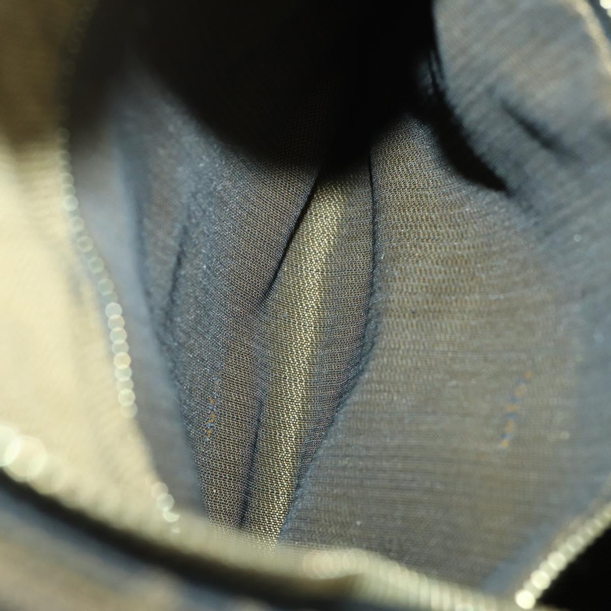 FENDI Zucca Canvas Hand Bag Black Brown Auth bs32586