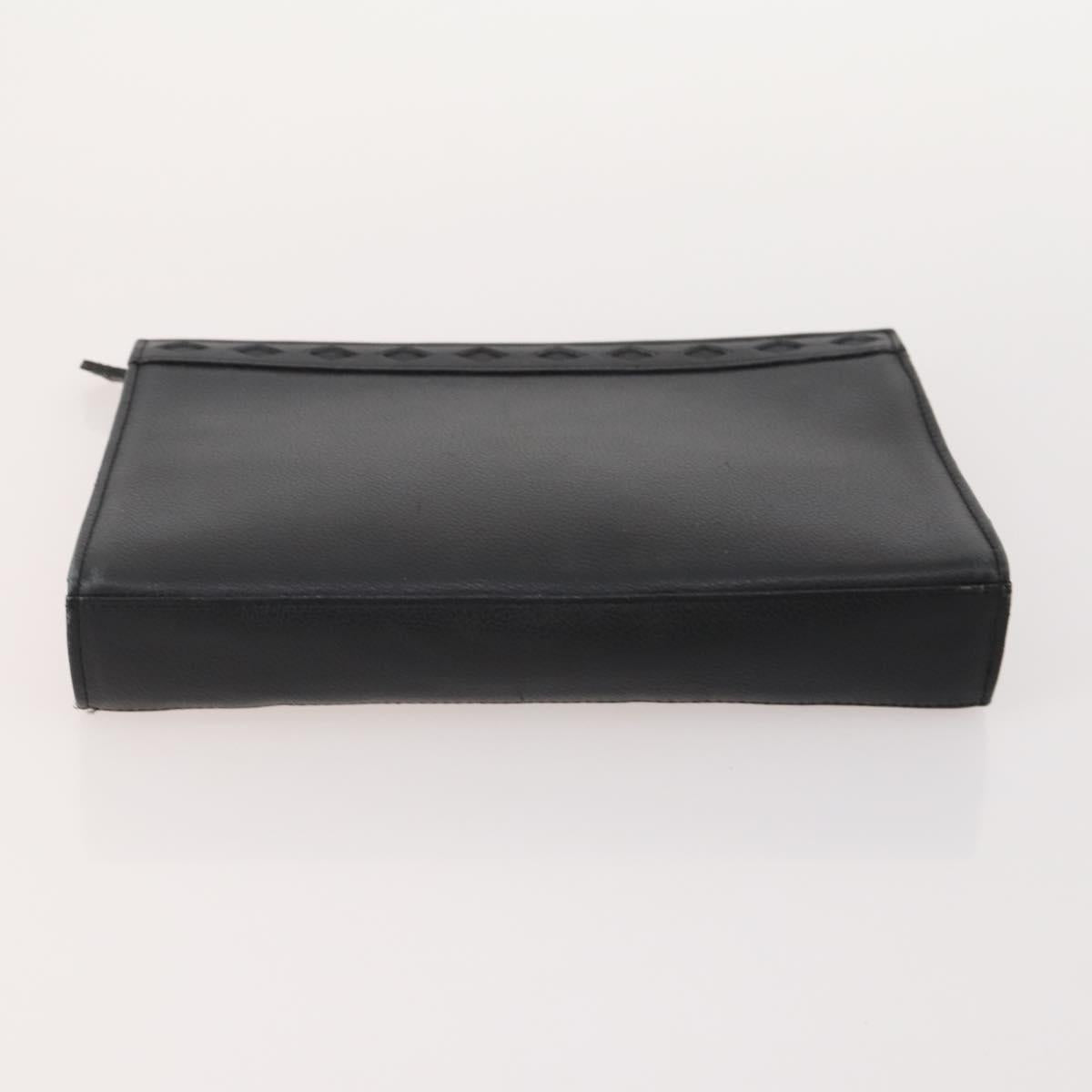 SAINT LAURENT Clutch Bag PVC Leather Coated Canvas 3 Set Beige Auth bs32596