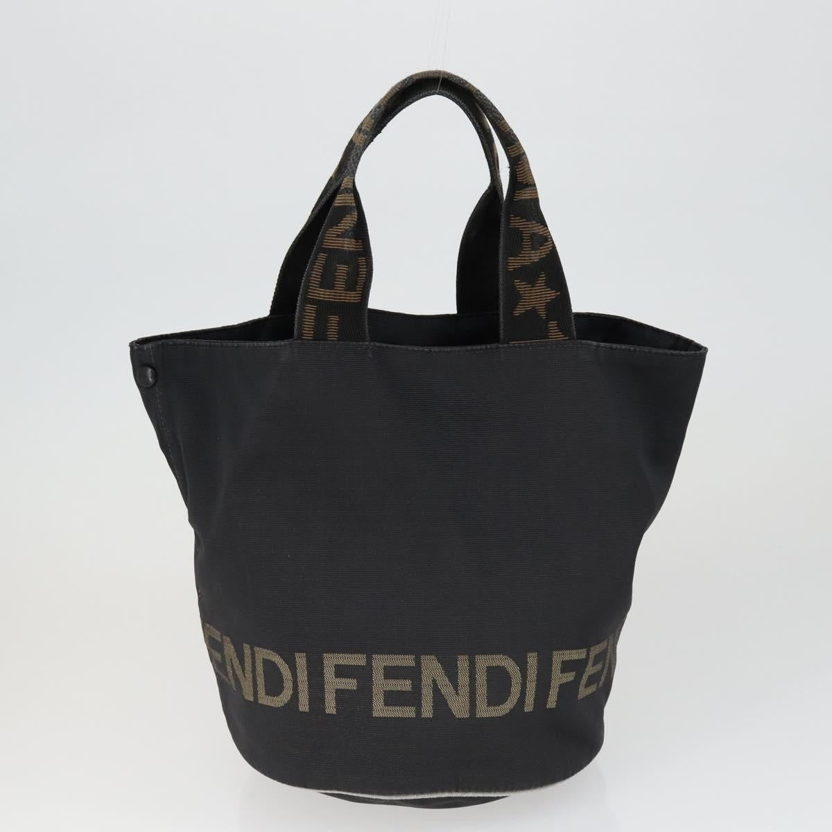 FENDI Celine Hand Bag Nylon 3 Set Black Brown Auth bs32598