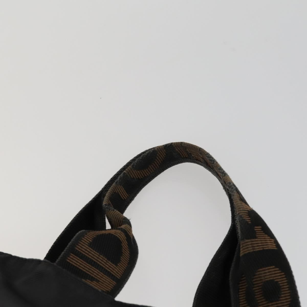 FENDI Celine Hand Bag Nylon 3 Set Black Brown Auth bs32598