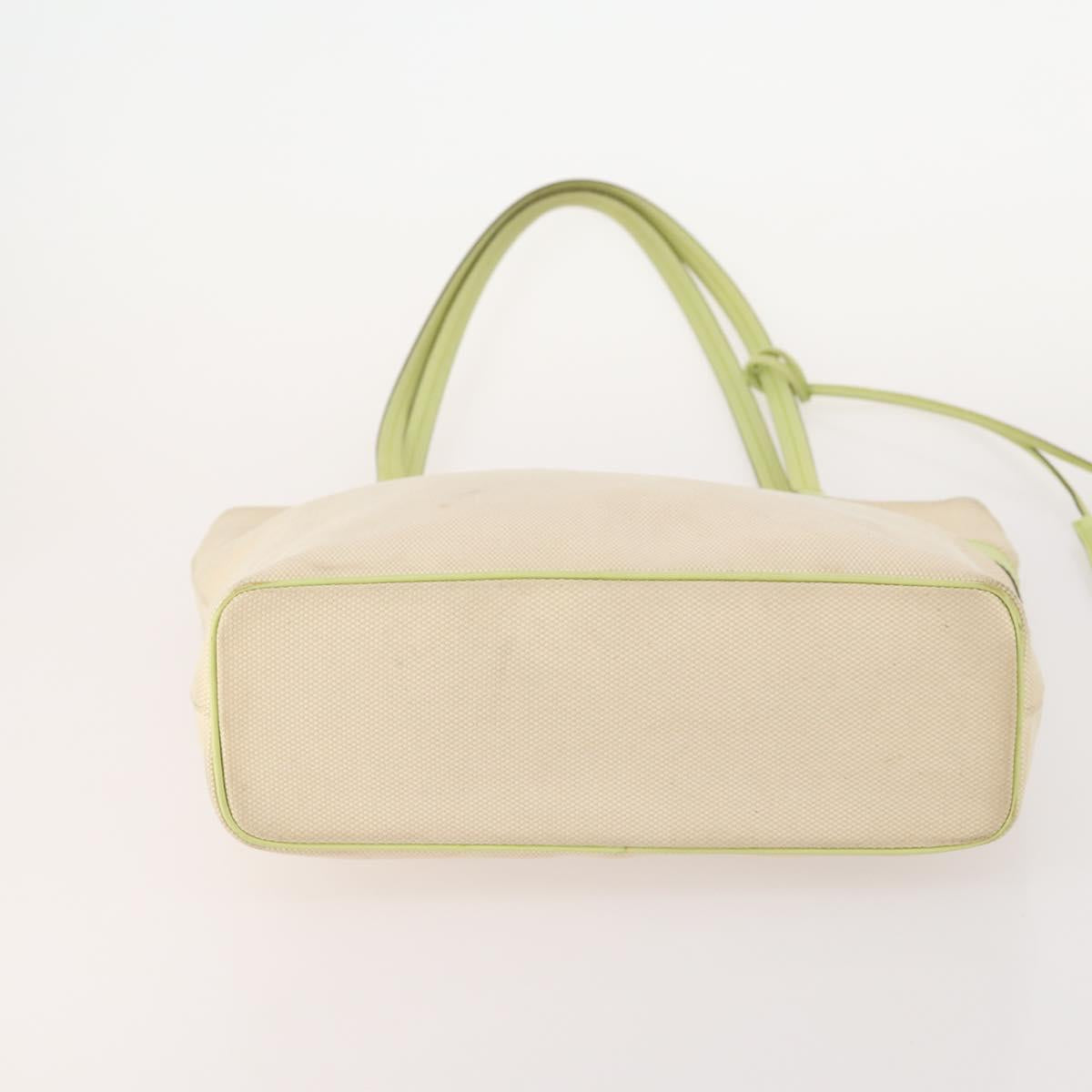 BALLY Chain Shoulder Bag Canvas Leather 3 Set Beige Black Auth bs32600