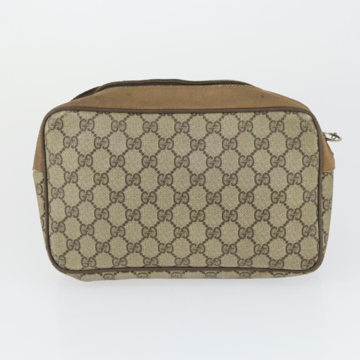 GUCCI GG Supreme Tote Bag PVC 2 Set Beige Auth bs32602