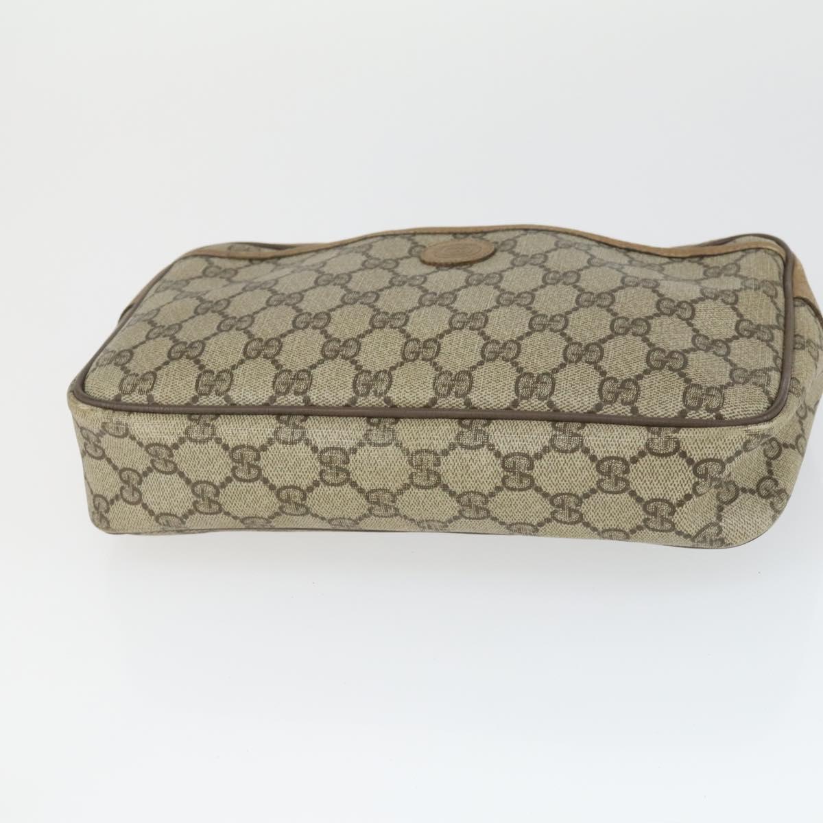 GUCCI GG Supreme Tote Bag PVC 2 Set Beige Auth bs32602