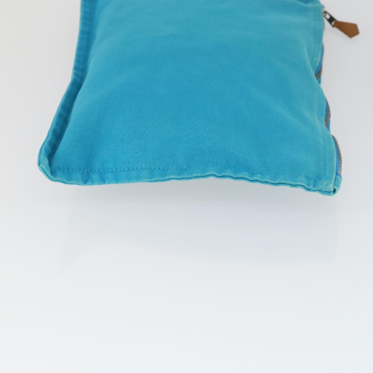 HERMES Bora Bora Pouch Canvas 3 Set Light Blue Auth bs32604