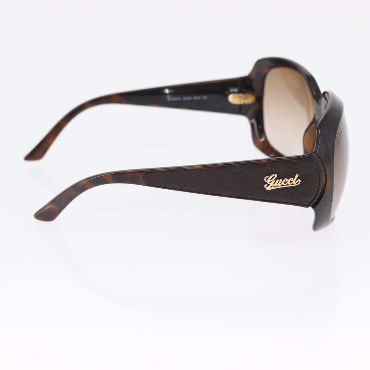 GUCCI Glasses Sunglasses plastic 2 Set Black Brown Auth bs32606