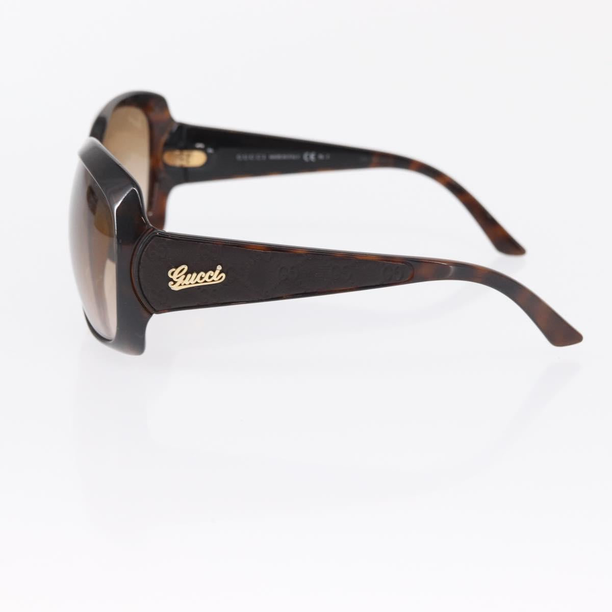 GUCCI Glasses Sunglasses plastic 2 Set Black Brown Auth bs32606