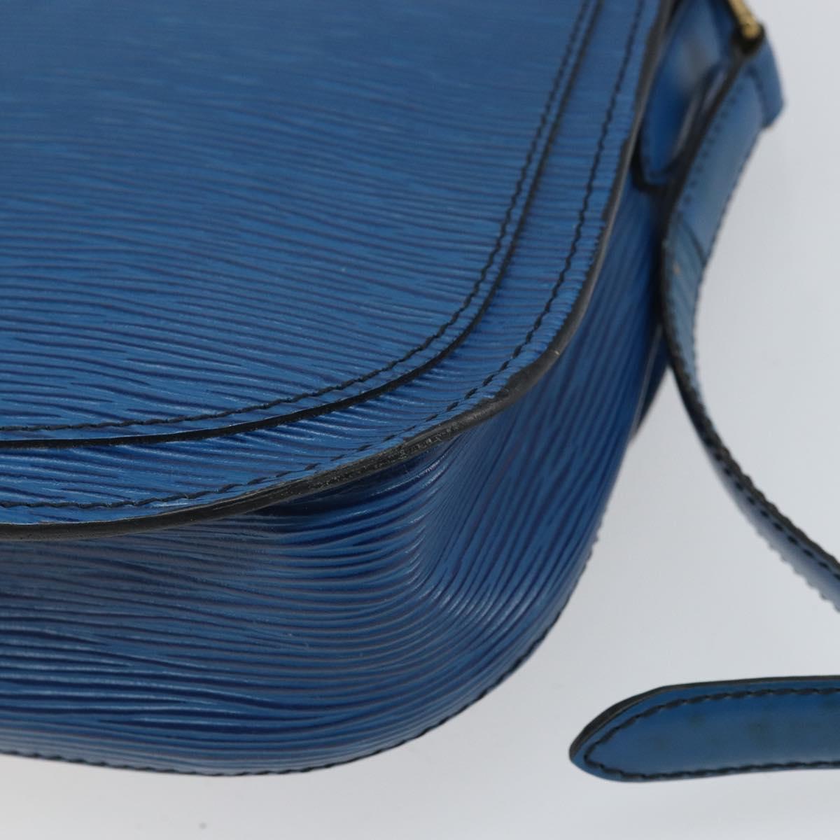 LOUIS VUITTON Epi Saint Cloud GM Shoulder Bag Toledo Blue M52195 LV Auth bs32607