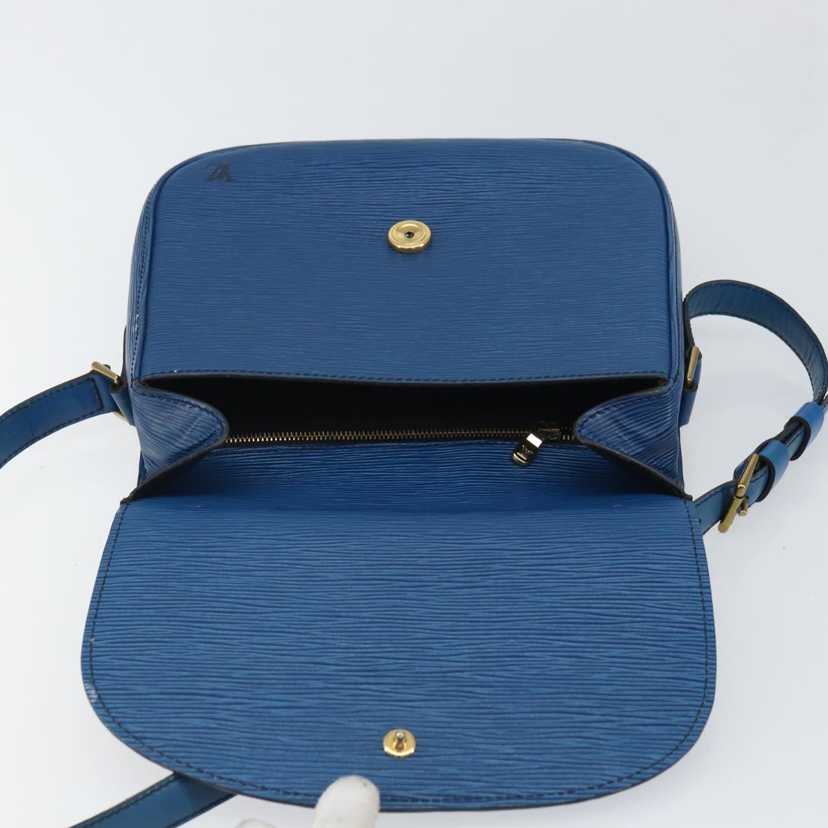 LOUIS VUITTON Epi Saint Cloud GM Shoulder Bag Toledo Blue M52195 LV Auth bs32607