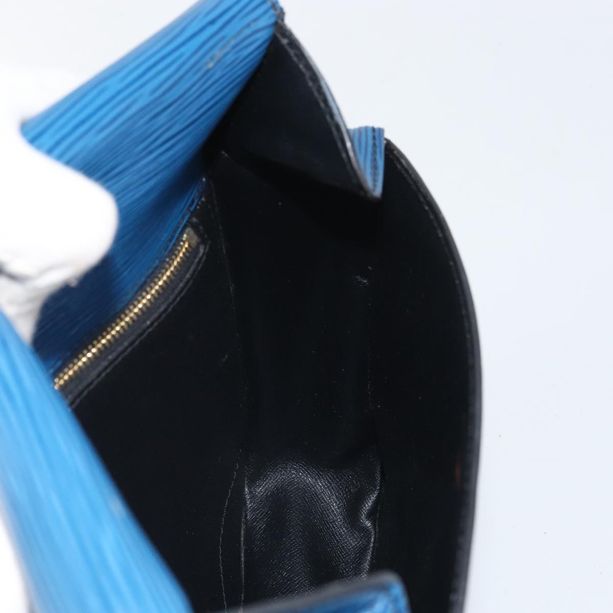 LOUIS VUITTON Epi Saint Cloud GM Shoulder Bag Toledo Blue M52195 LV Auth bs32607