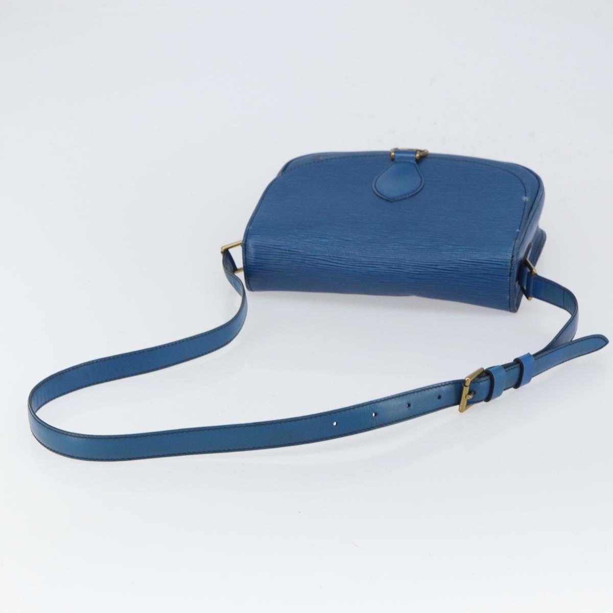 LOUIS VUITTON Epi Saint Cloud GM Shoulder Bag Toledo Blue M52195 LV Auth bs32607