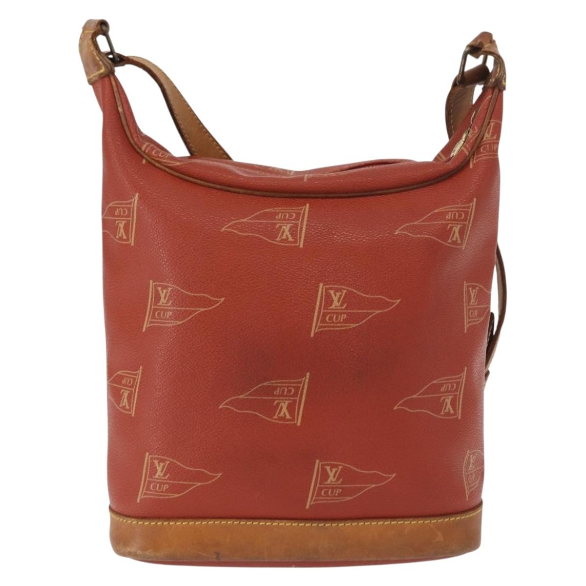 LOUIS VUITTON LOUIS VUITTON Cup Le Touquet Shoulder Bag Red M80027 Auth bs32613