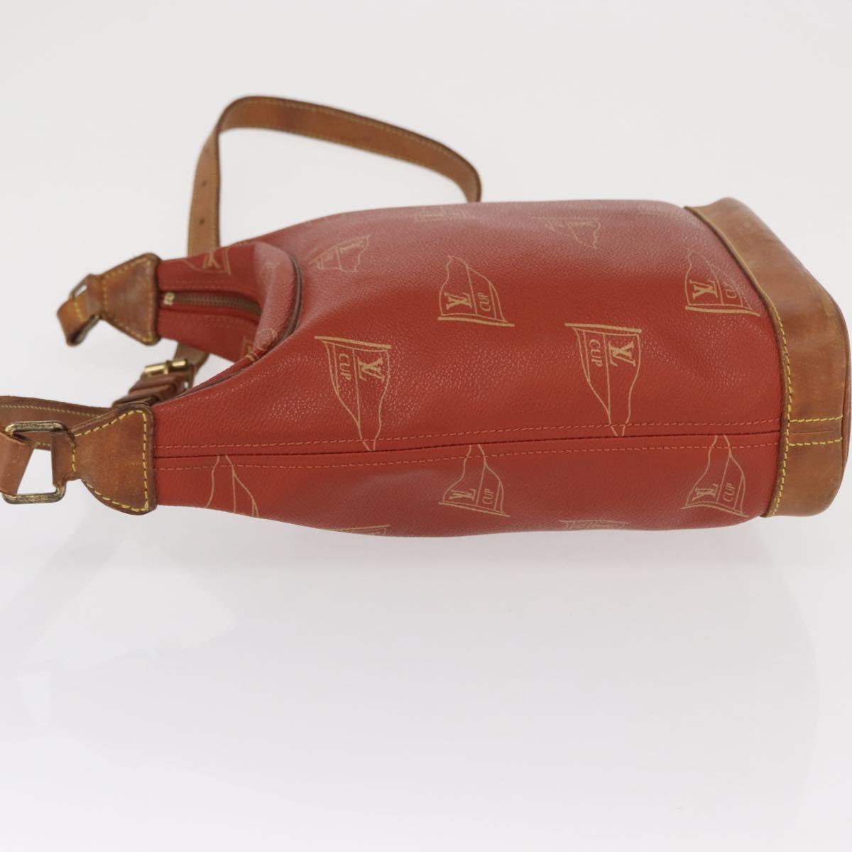 LOUIS VUITTON LOUIS VUITTON Cup Le Touquet Shoulder Bag Red M80027 Auth bs32613
