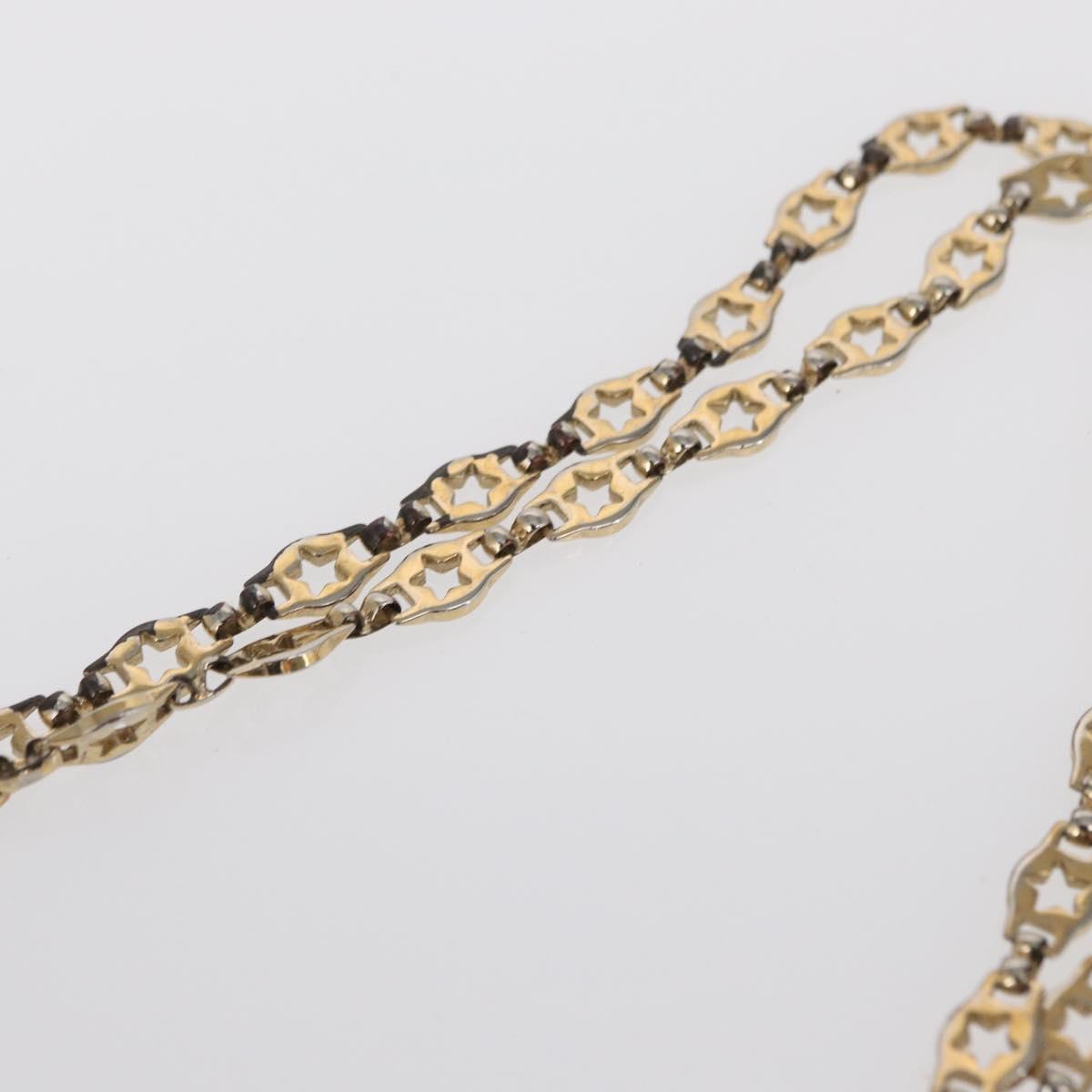 VALENTINO Chain Shoulder Bag Leather Black Gold Auth bs32627