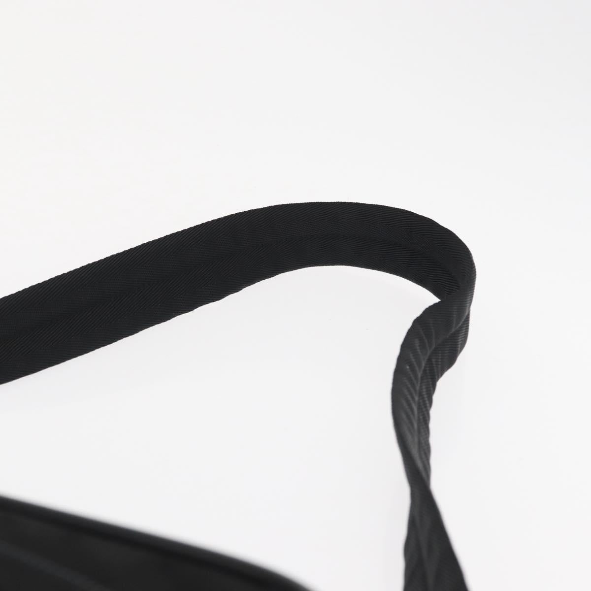 PRADA Hand Bag Nylon 2way Black Silver Auth bs32628
