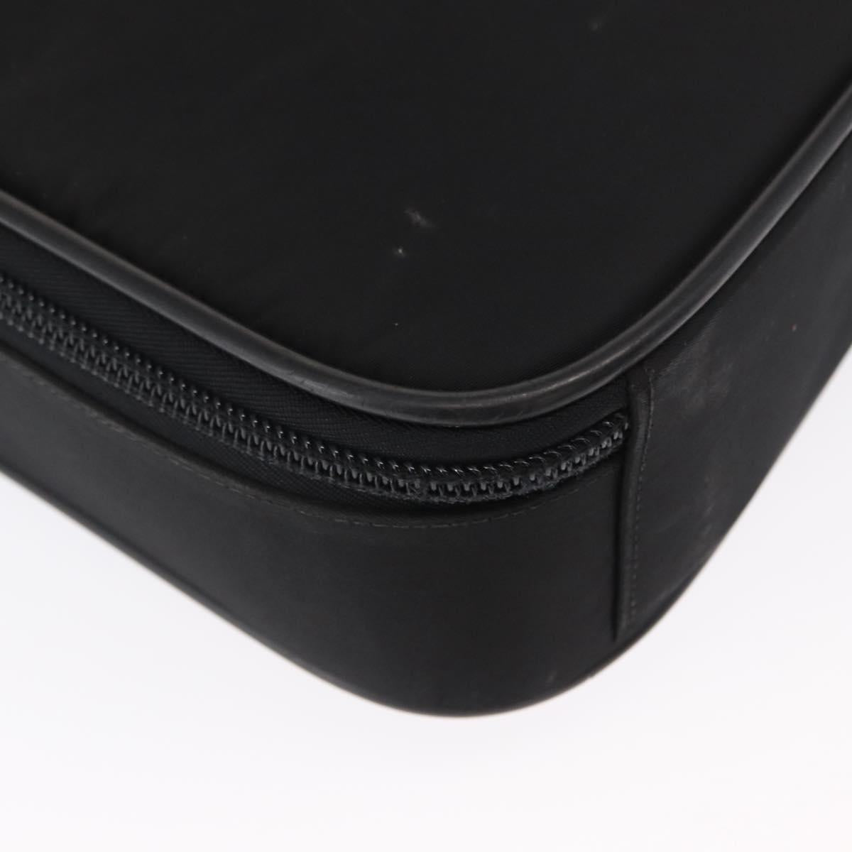 PRADA Hand Bag Nylon 2way Black Silver Auth bs32628