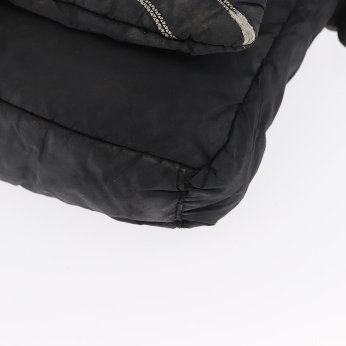 CHANEL Shoulder Bag Nylon Black CC Auth bs32635