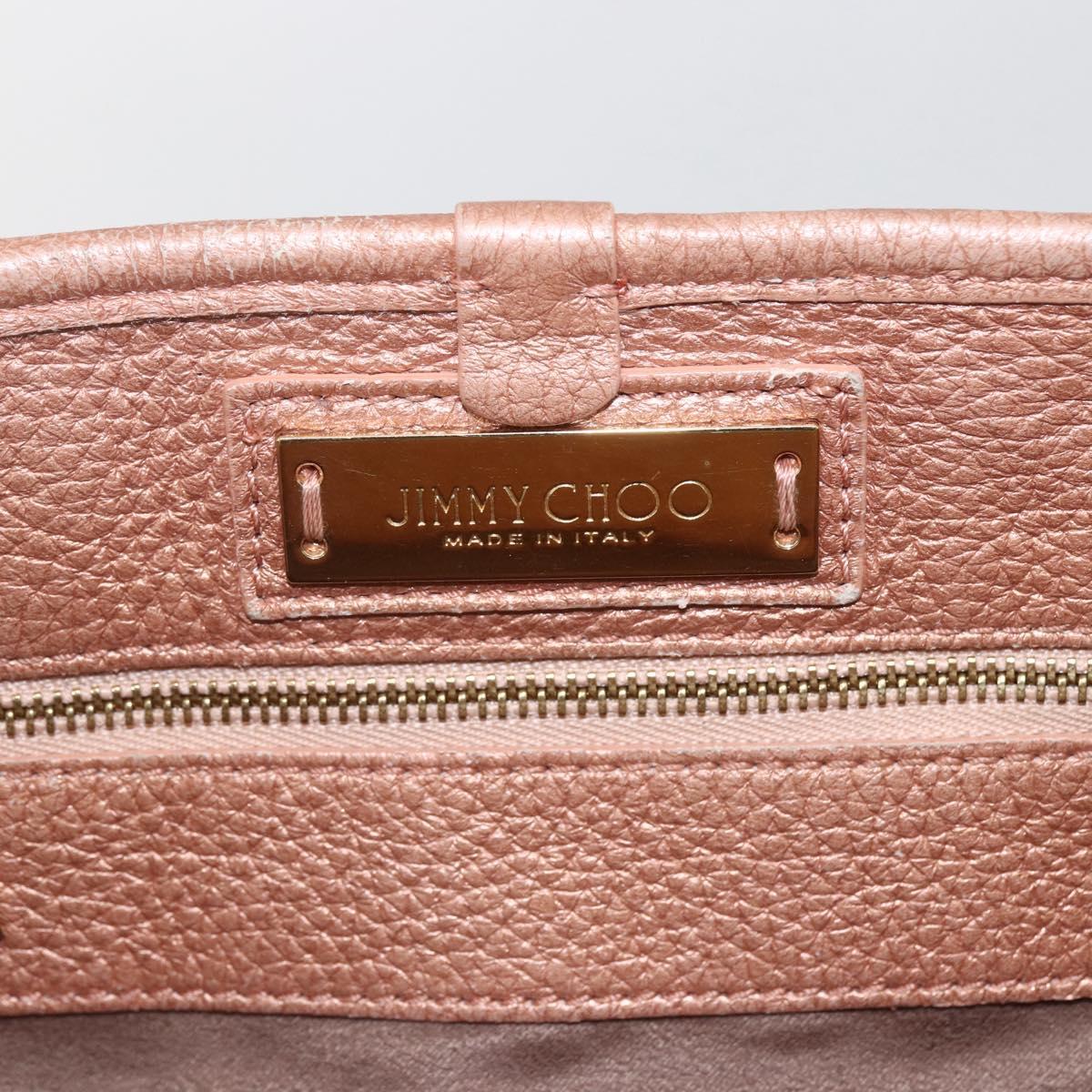 Jimmy Choo Tote Bag Leather Bronze Auth bs32636
