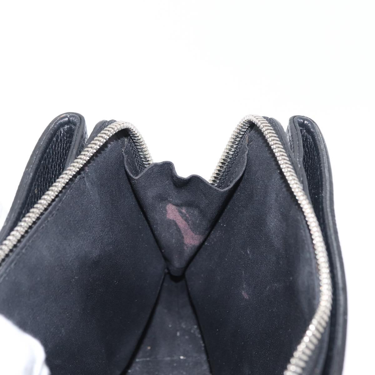 BALENCIAGA Rudis Hand Bag Leather Black Gold Auth bs32640
