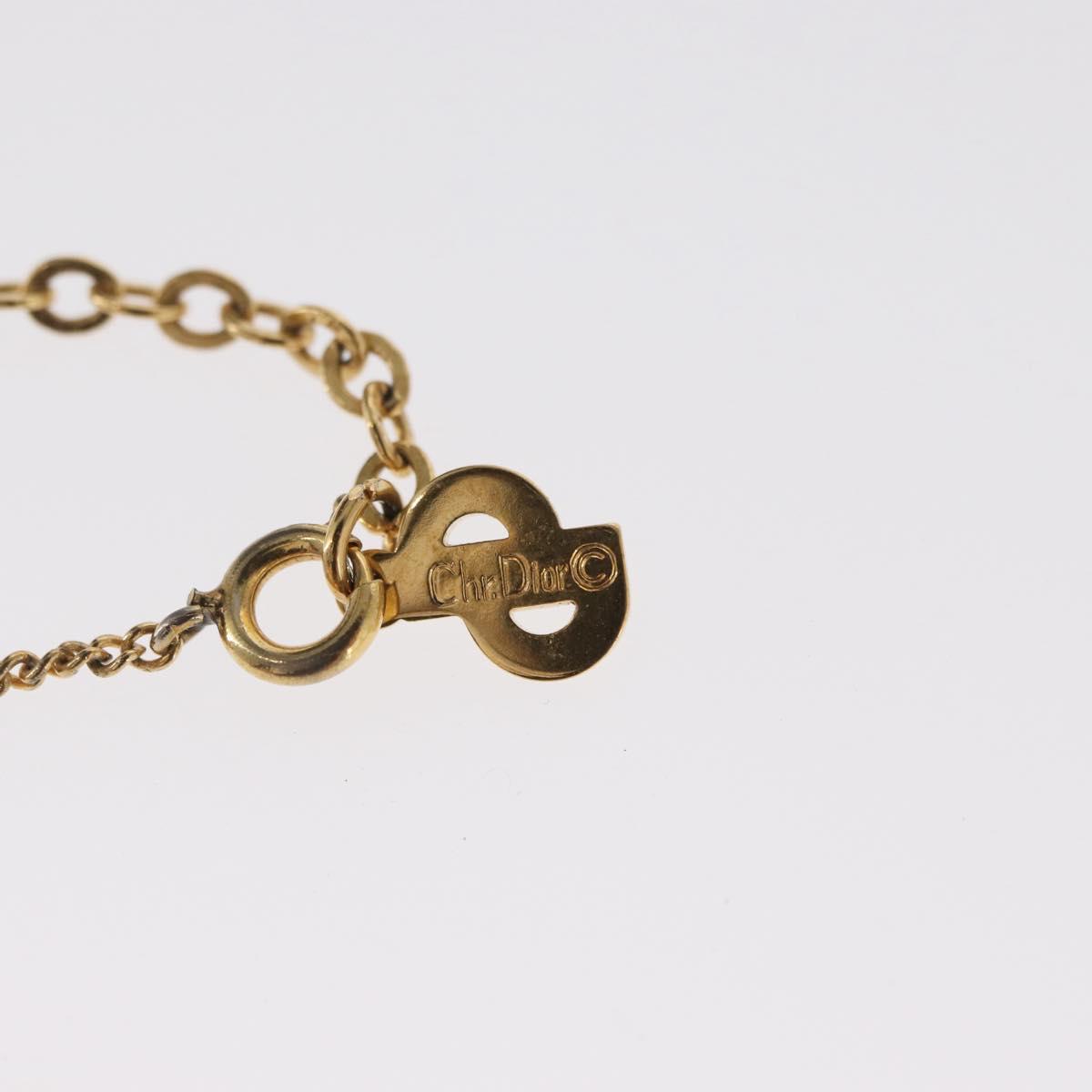 Christian Dior Necklace metal Gold Tone Auth bs32642
