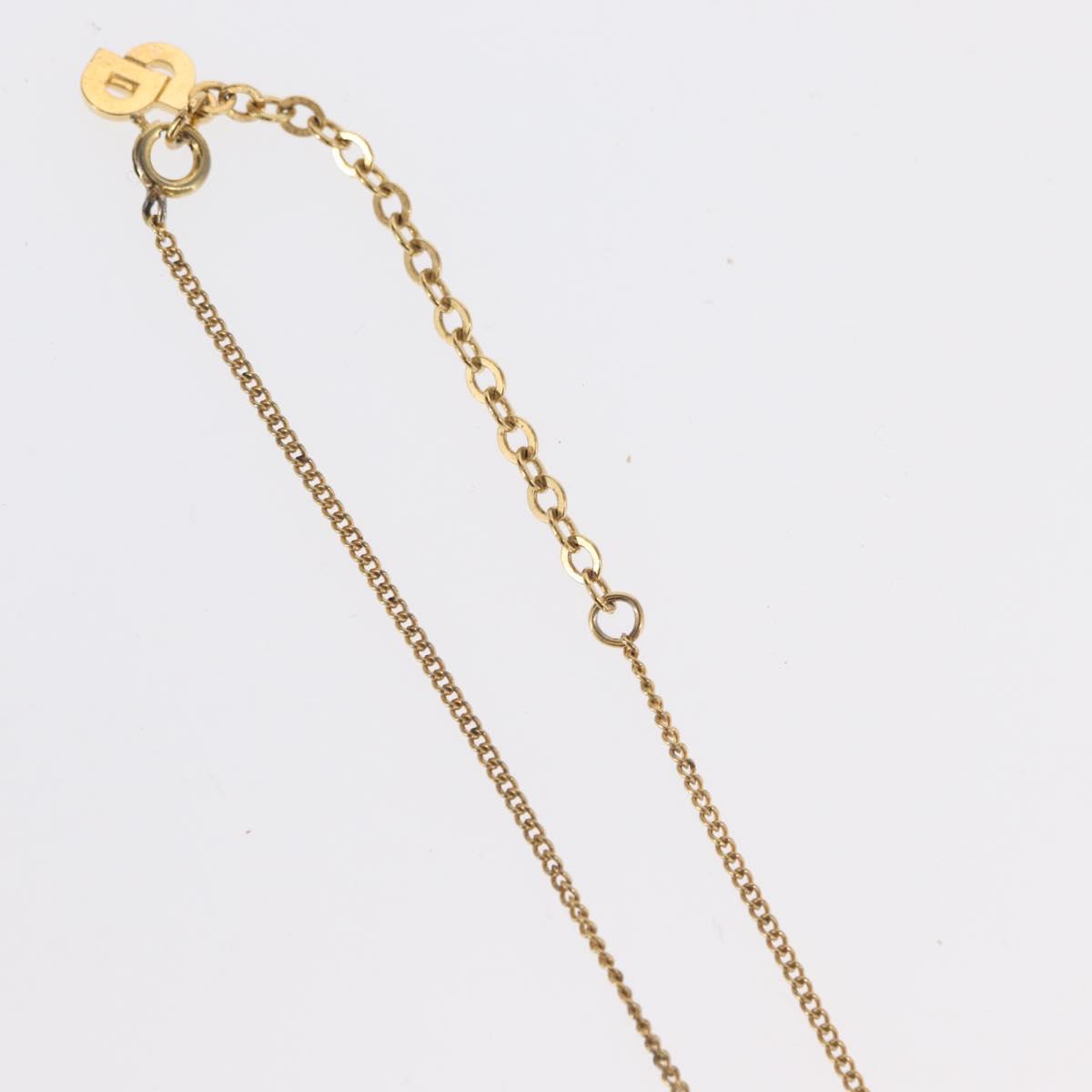 Christian Dior Necklace metal Gold Tone Auth bs32642