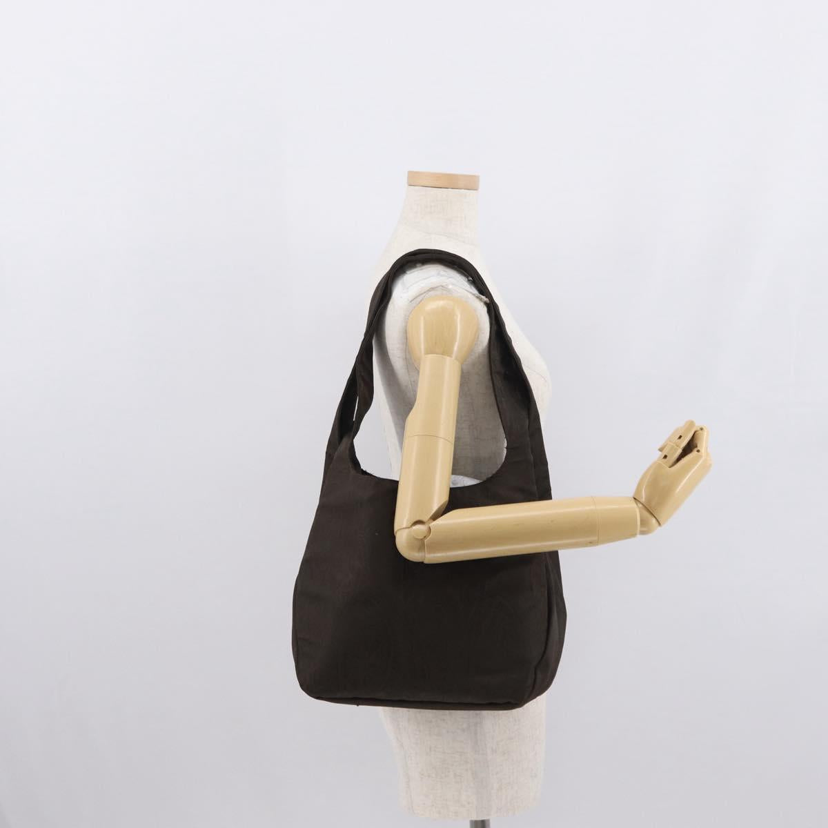 ETRO Tote Bag DenimCanvas Plan Soleil Brown Silver Auth bs32651