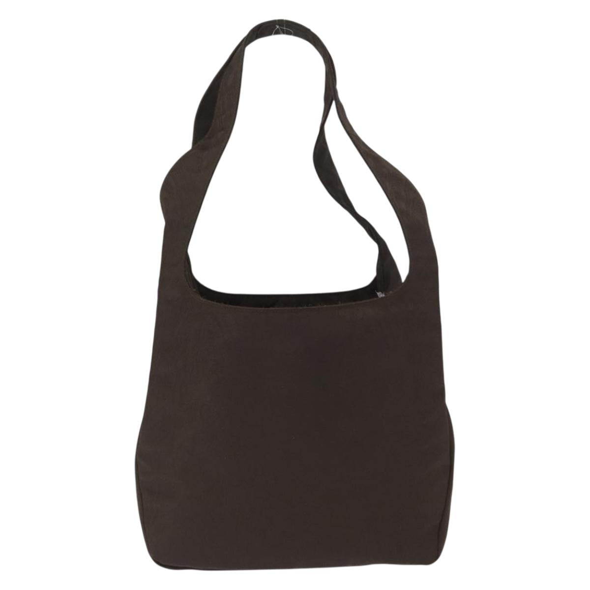 ETRO Tote Bag DenimCanvas Plan Soleil Brown Silver Auth bs32651